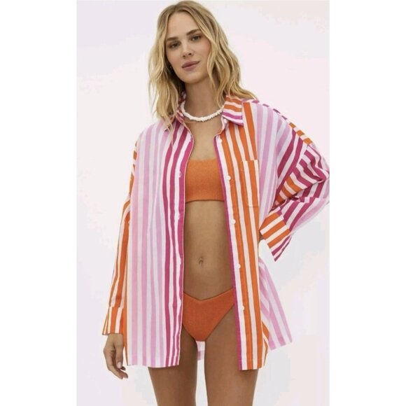 Beach Riot Other - Beach Riot Women's Long Sleeve Striped Top Size LP